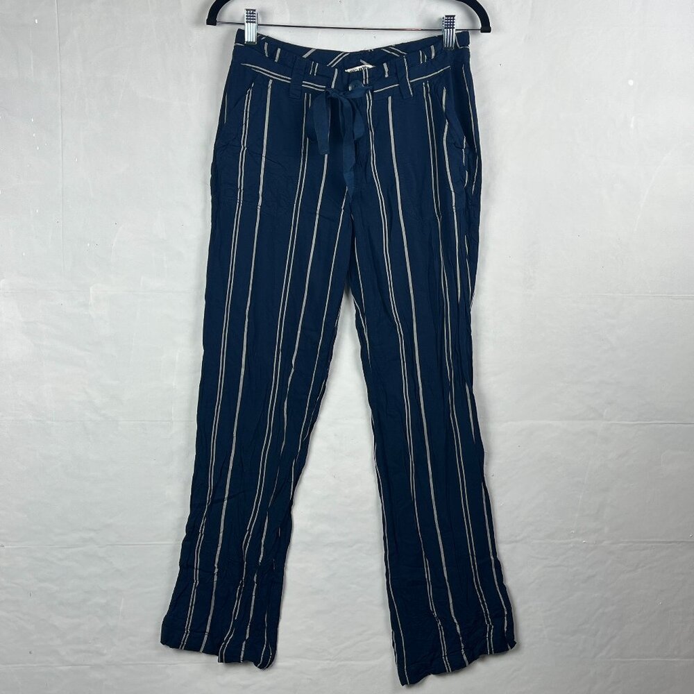 Rag Poets Navy Striped Pants 25